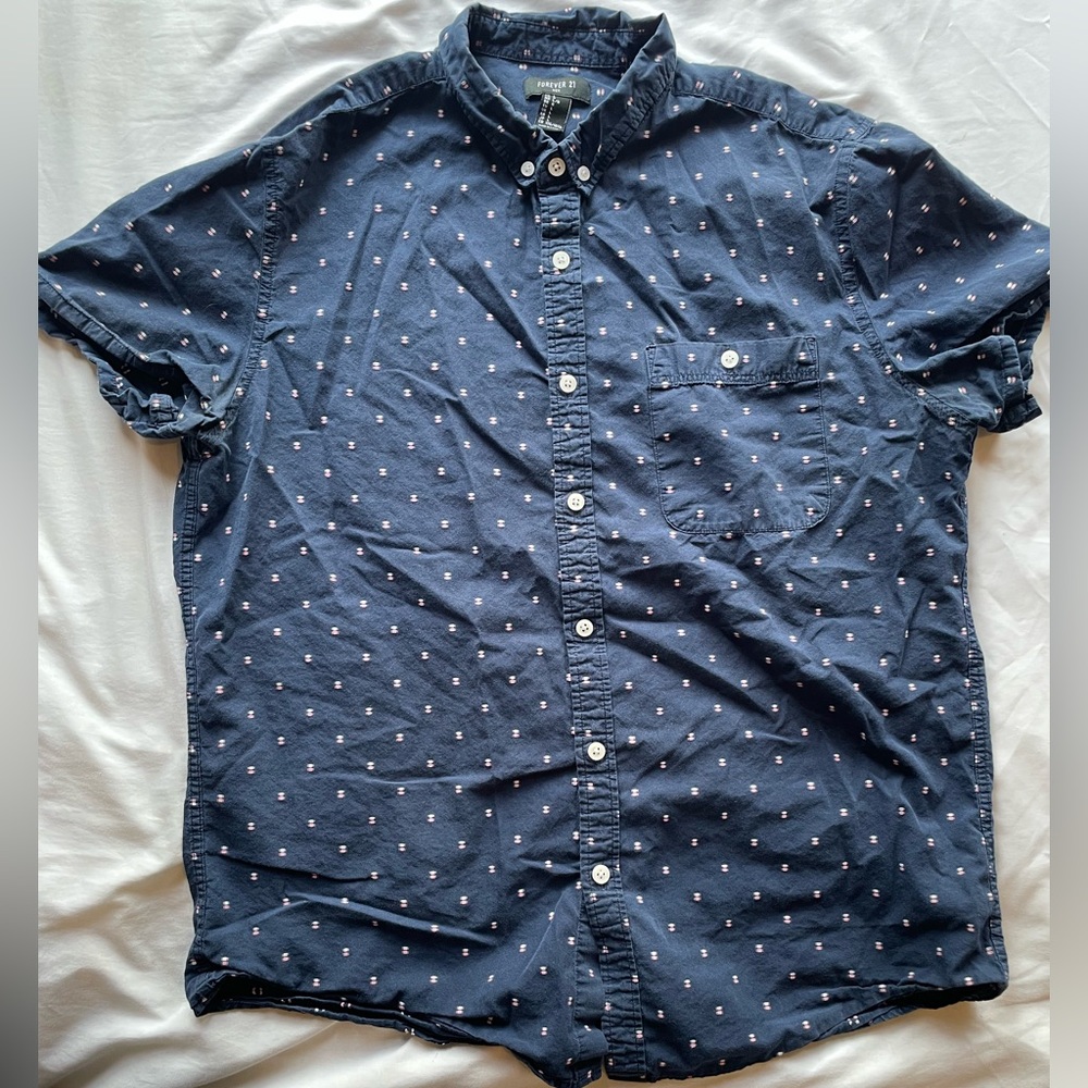 Forever 21  Short-Sleeve Button-Down Shirt - Sm/Med